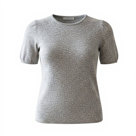 Hemmond Wool-Cashmere Blend Short Sleeve Sweater – Neutral Taupe – Size Unknown - Picture 1 of 10